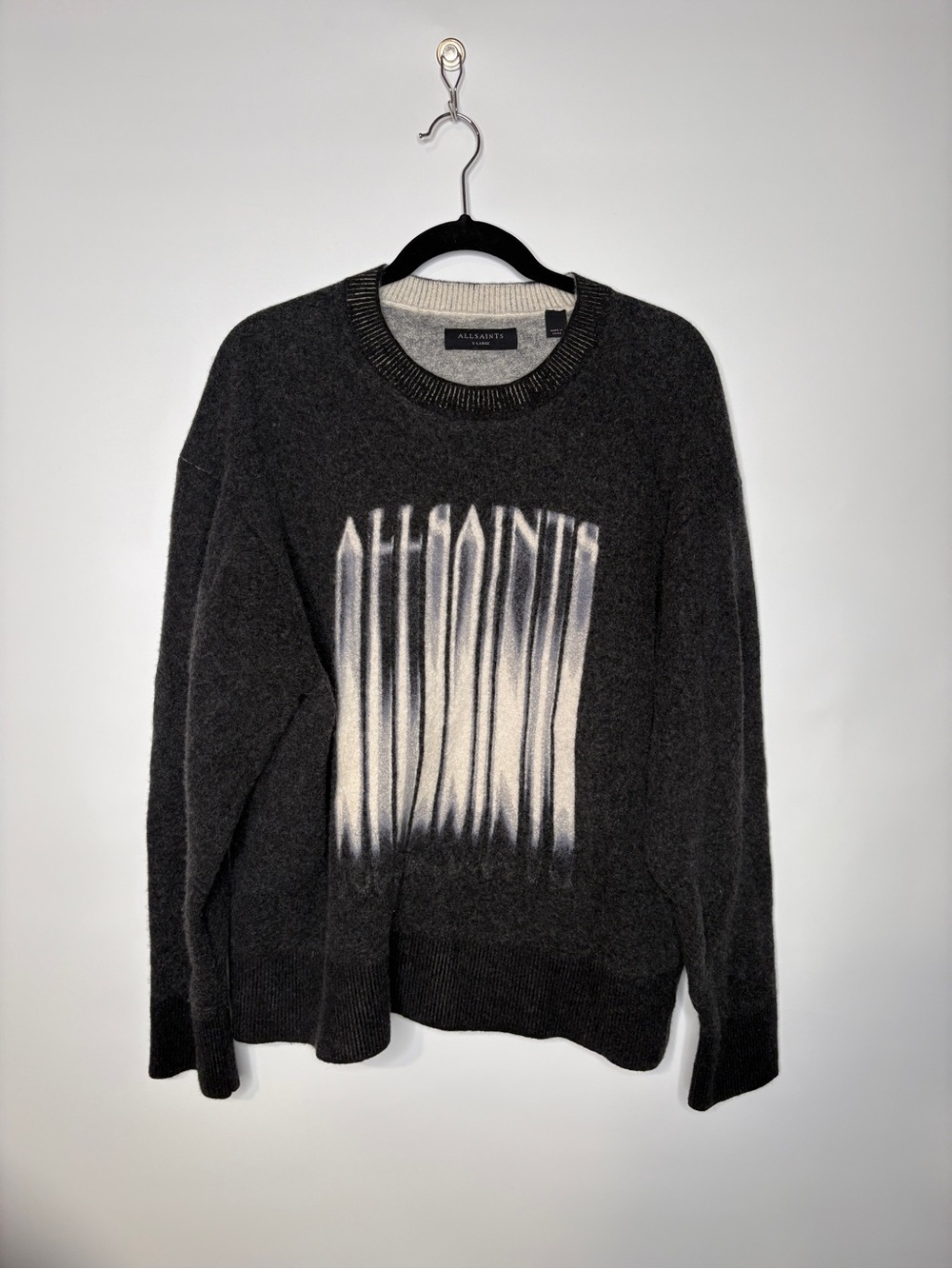 All Saints FAYDE Wool Alpaca Blend Crewneck Sweater Size XL